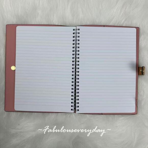 Coach Notebook In Signature Canvas/Gold/Powder Pink CEA49 NWT - Picture 5 of 6